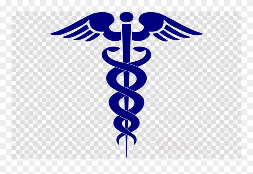 Navy Blue Caduceus Clipart Staff Of Hermes Caduceus - Clip Art Medical Symbol - Png Download