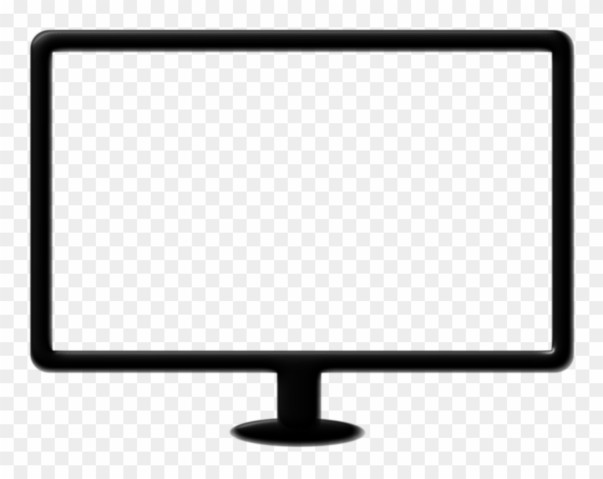 Television Cliparts Room 12, Buy Clip Art - Silueta De Un Monitor - Png Download