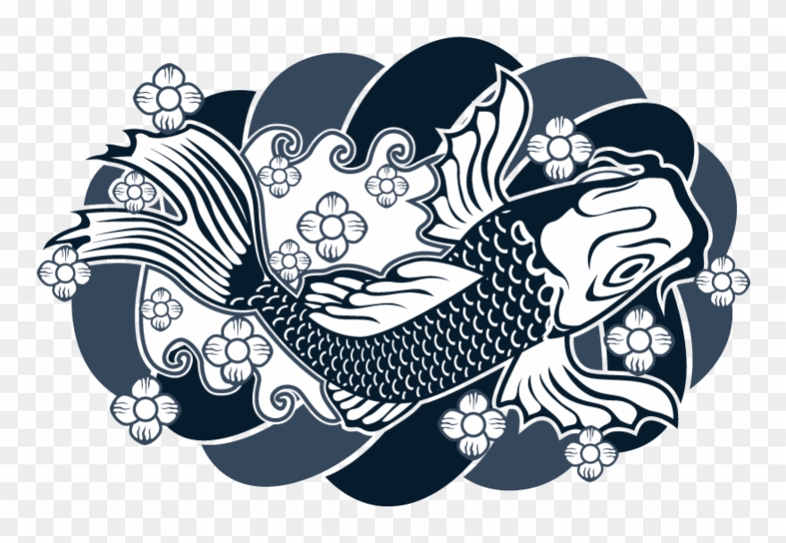 Тату Рыба Японская Традиционная - Japanese Tattoo Vector Clipart