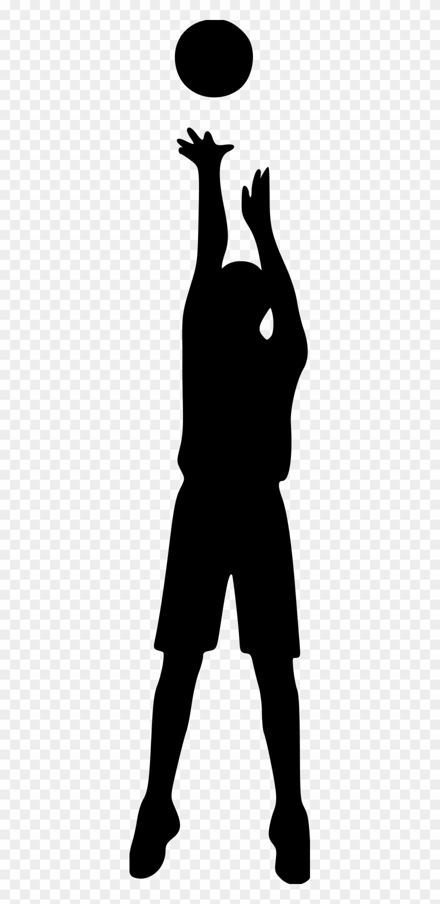 Basketball Court Slam Dunk Clip Art - Basketball Shot Silhouette - Png Download