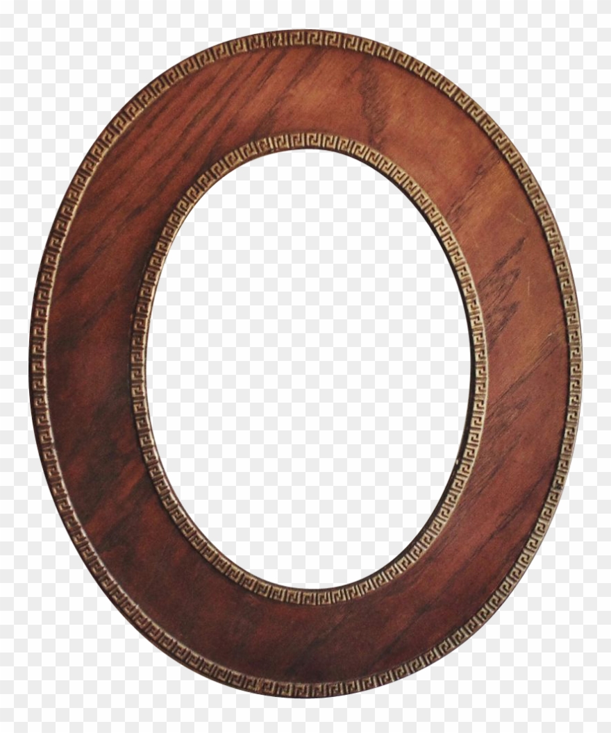Antique Picture Frame 19c Victorian Oak Wood Oval W/ - Ip Zhilov Ye.v. Clipart