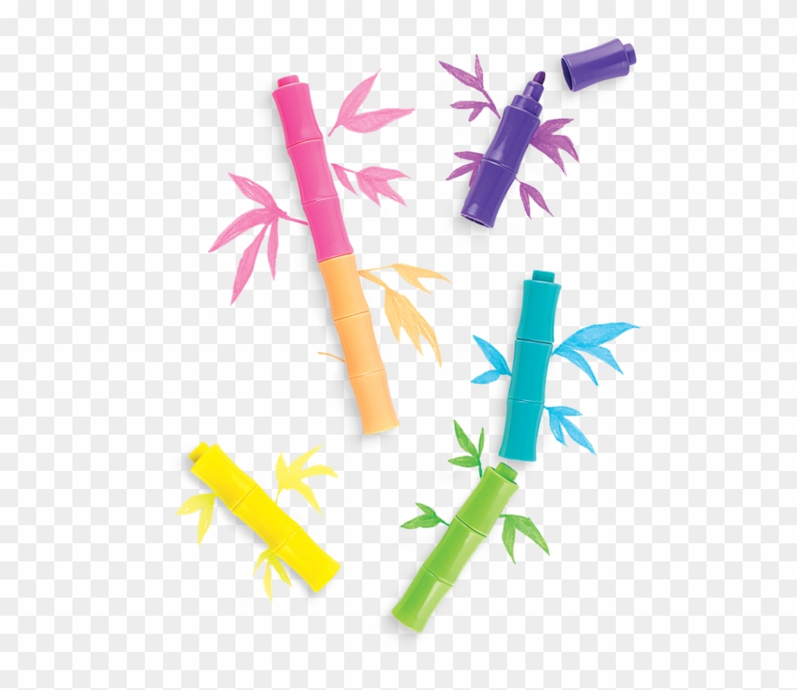 Self Expression Writing Gift Set For Boys - Bamboo Writing Utensils By Ooly - Bamboo Brights Mini Clipart