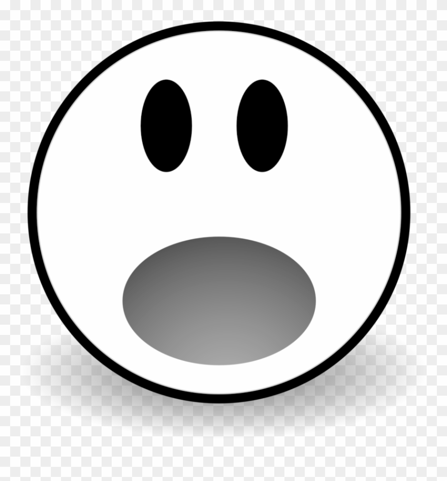 Yikkp6e4t Face Clip Art Black And White - Surprised Face Clipart Black And White - Png Download
