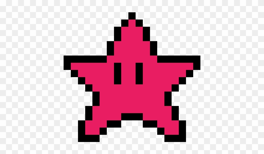Gracie {pink Star} - Mario World Pixel Art Clipart