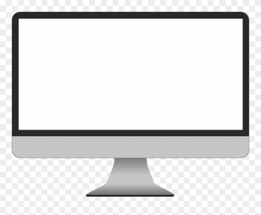Computer With Blank Screen Free Clipart