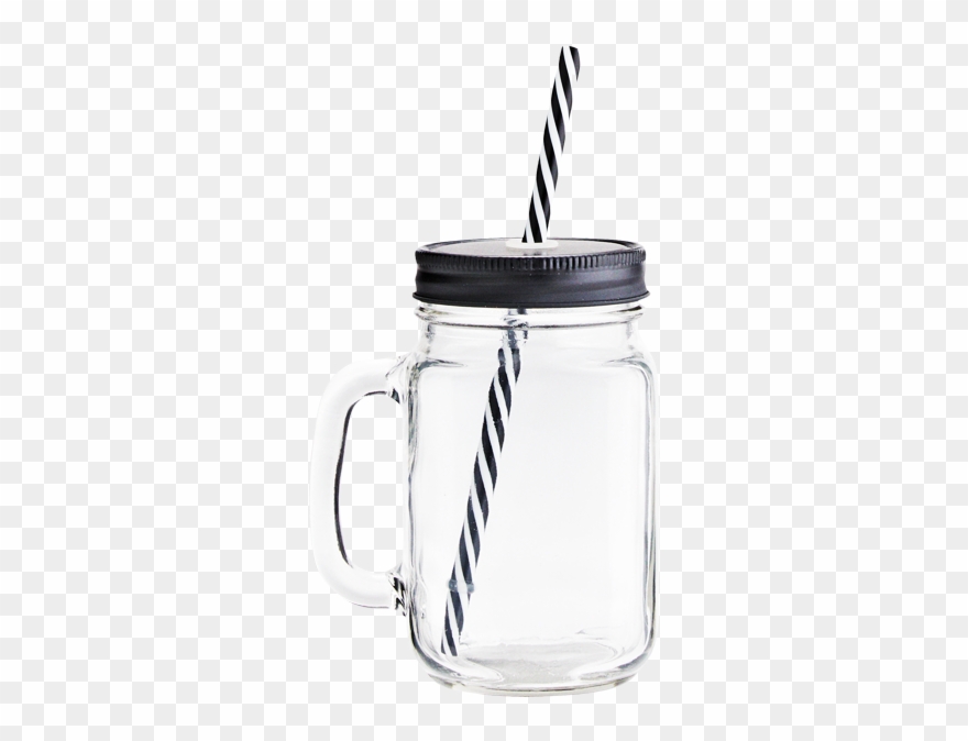 Covered Glass Drinking Jars - Drinking Jar Png Clipart