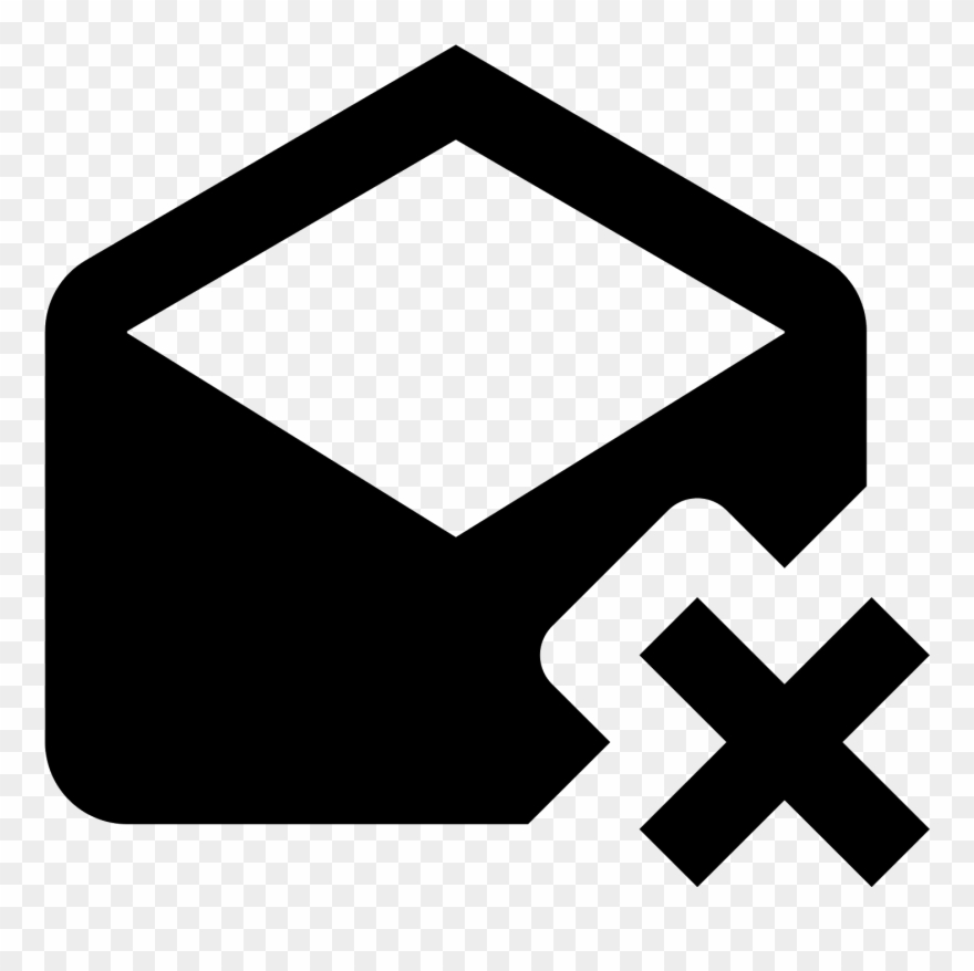 Delete Open Envelope Icon - Icon Clipart