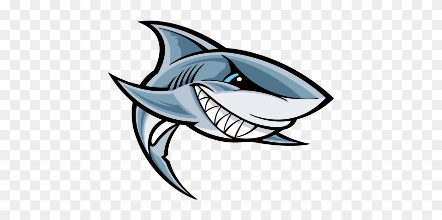 Clip Art Printed Vinyl Smile Stickers - Logo Cartoon Shark Png Transparent Png