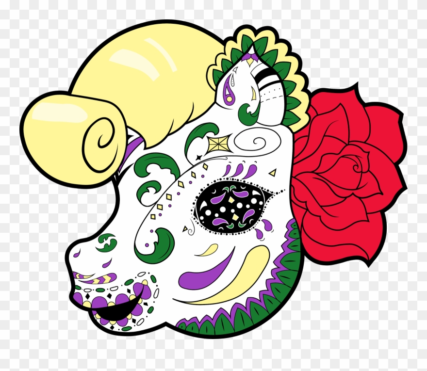 Vector Sugar Skull - Drawing Clipart