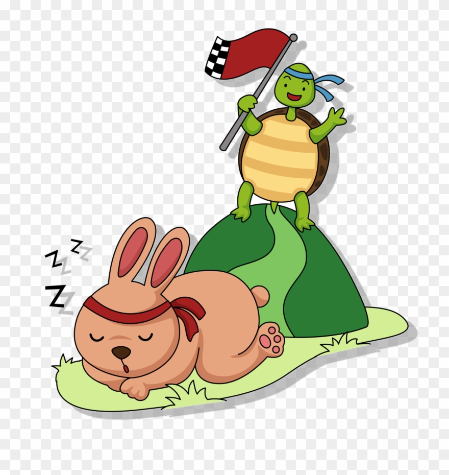 Running And Weight Loss - Clipart Rabbit And Tortoise - Png Download