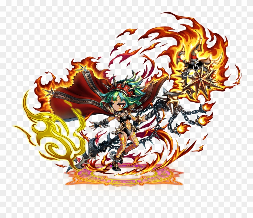 Brave Frontier Lara Jpbf New Units 4 24 Bravefrontier - Brave Frontier Red Witch Shelly Clipart