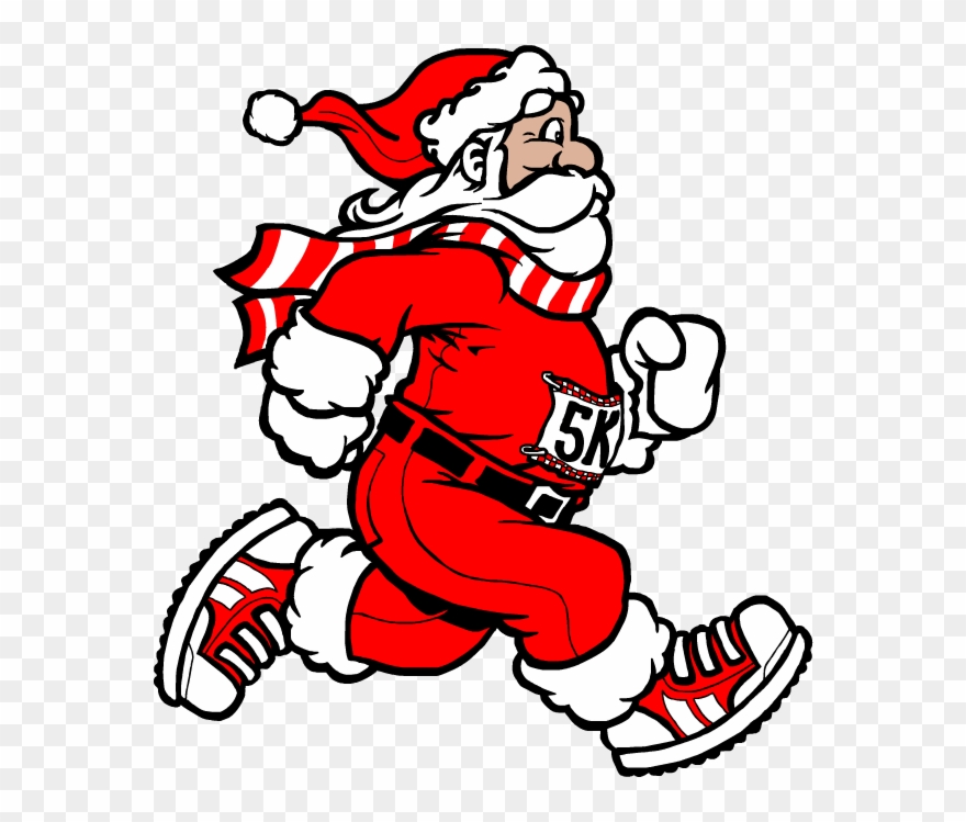 0 Replies 2 Retweets 5 Likes - Running Santa Clipart