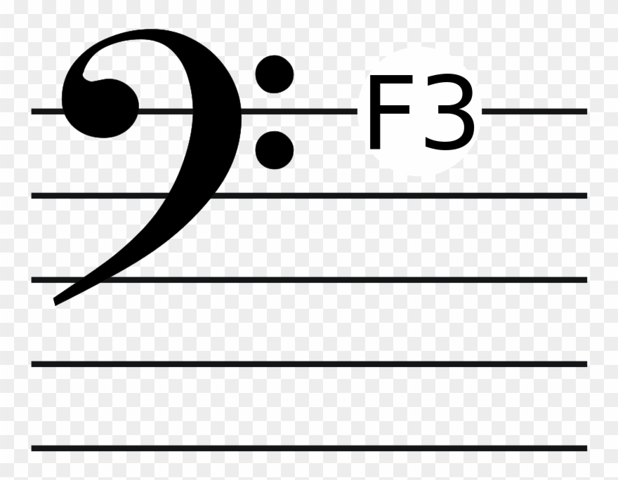 Subbass Clef With Ref - Subbass Clef Clipart