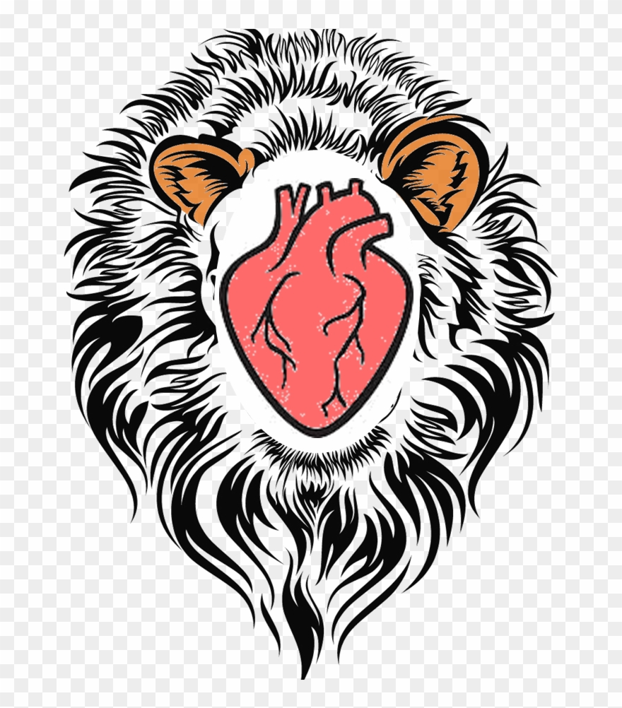 Line Art Lionheart - Leo Zodiac Sign Lion Clipart