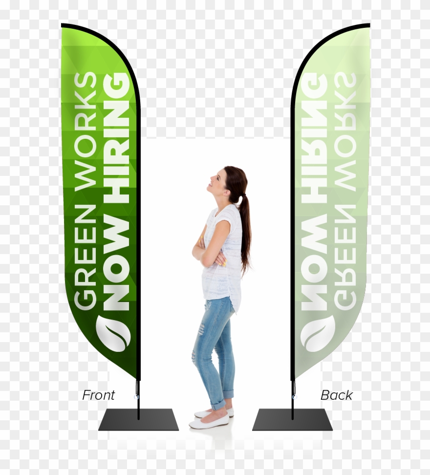 Single Sided - Double Sided Feather Flags Clipart