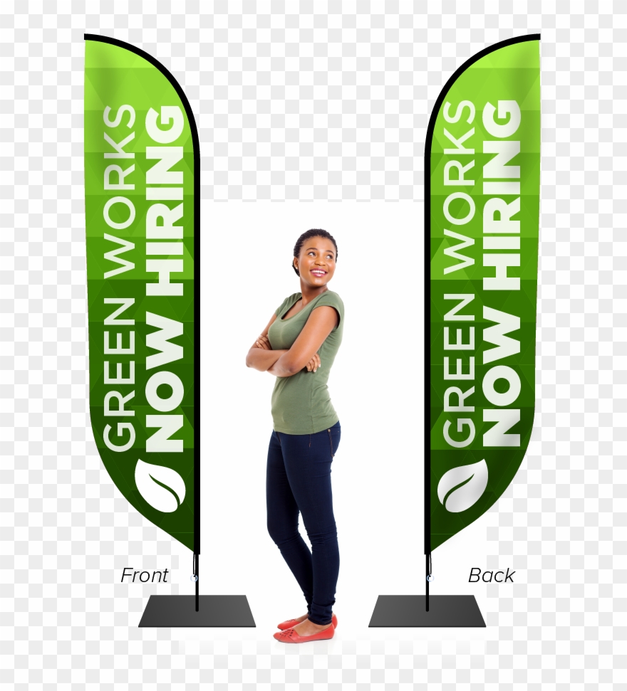 Double Sided - Double Sided Feather Flags Clipart