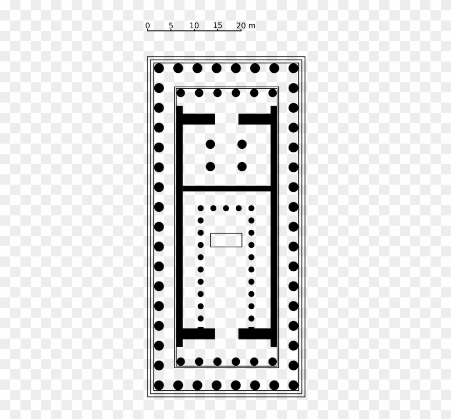 Picture - Parthenon Top View Clipart