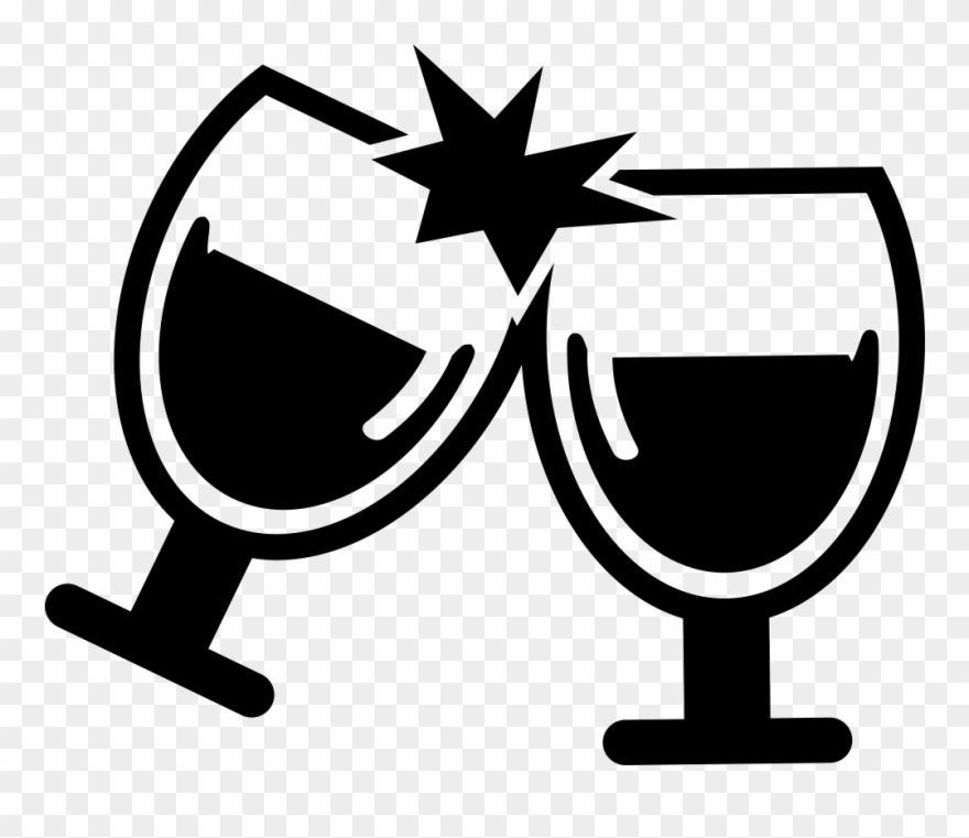 Wine Glasses Cheers Comments - White Wine Icon Transparent Png Clipart