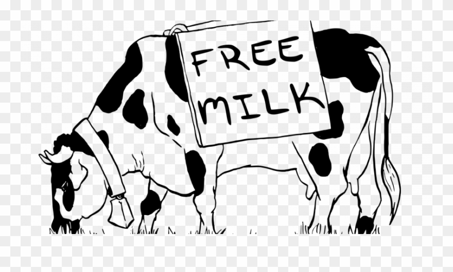 Giving The Milk Away - Free Milk Cow Clipart