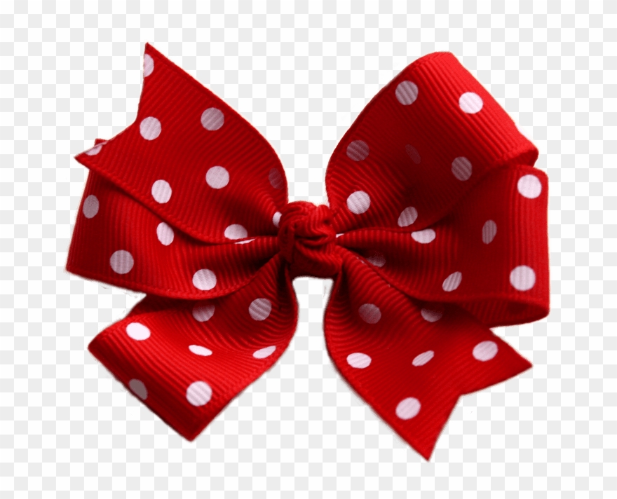 Red Polka Dot Bow Png Clipart