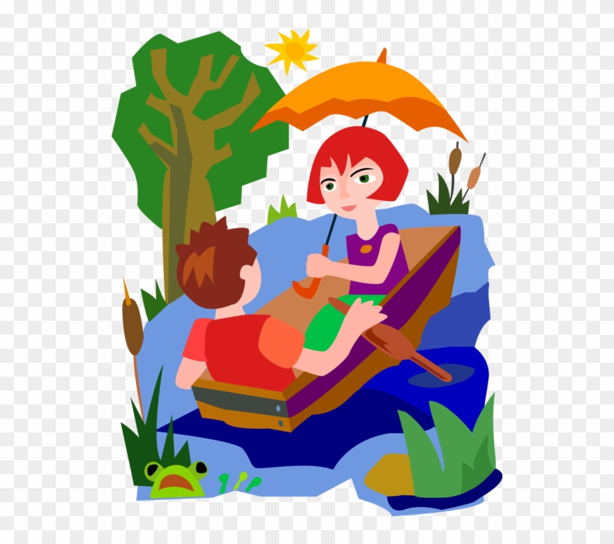 Couple In Row Boat - Nursery Rhymes Lyrics Row Row Row Your Boat Clipart