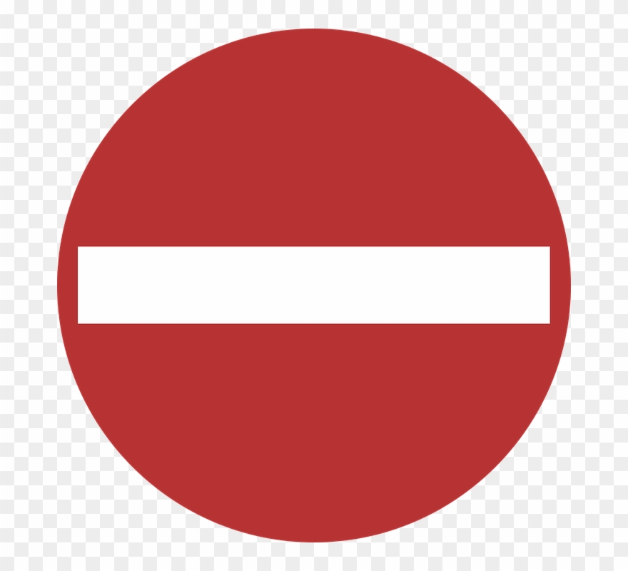 No Entry Sign Vector Clipart