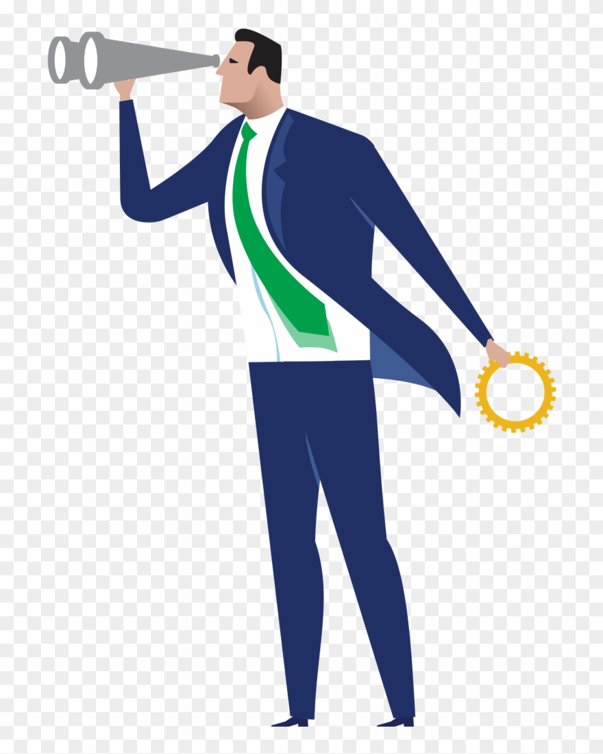 Looking Through Banner Free Library Huge - Man Looking Through Binoculars Png Clipart