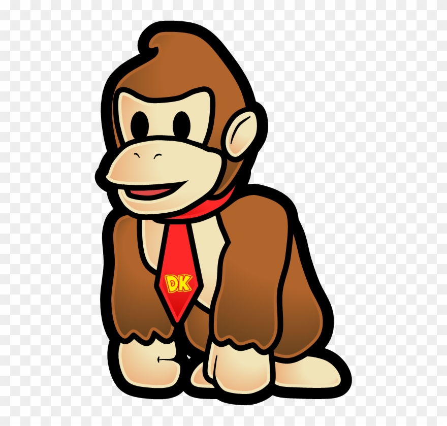 Barrel Clipart Donkey Kong - Paper Mario Donkey Kong - Png Download
