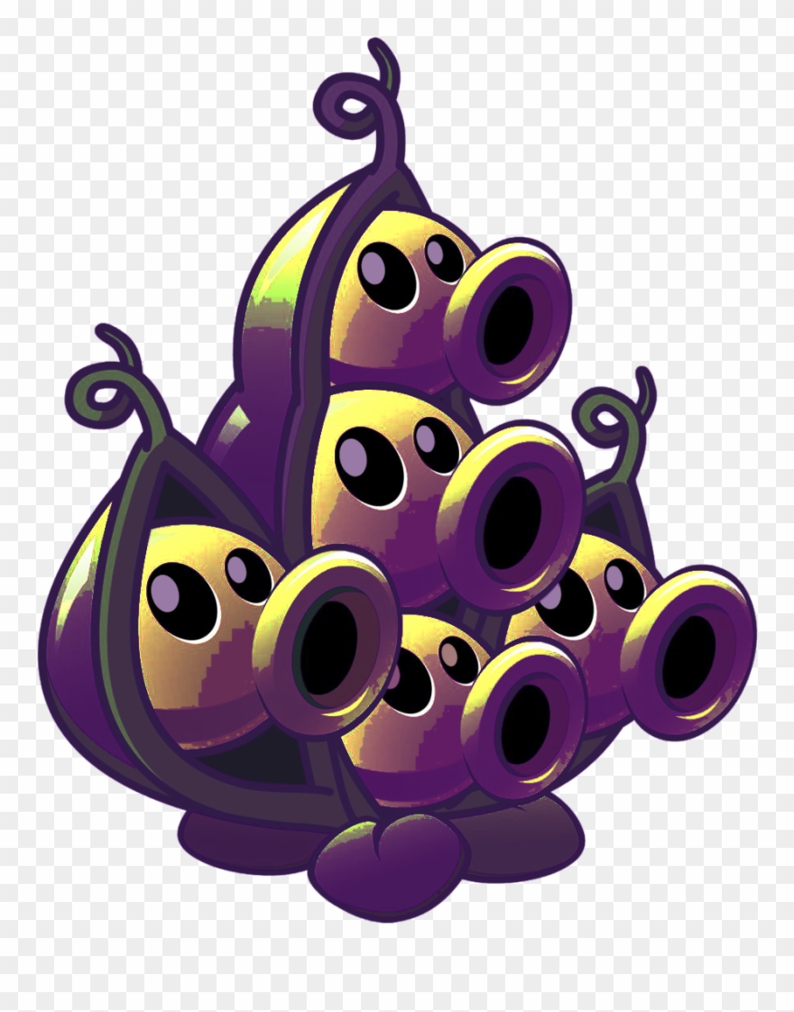 Boot Leg Pea Pod - Plants Vs Zombie 3 Headed Peashooter Clipart