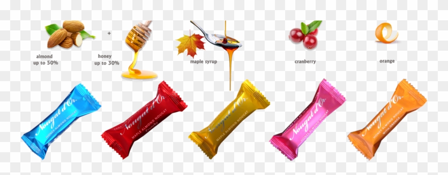 Golden Bonbon Assorted Soft Almond Nougat, - Gigi All Purpose Hard Hair Removal Wax Clipart