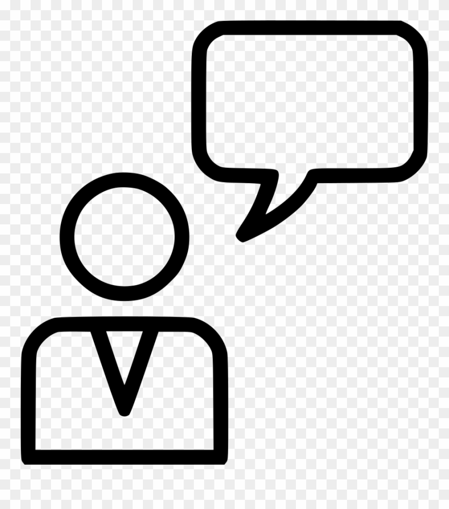 Male Person User Chat Message Bubble Thinking Idea - Icon Clipart