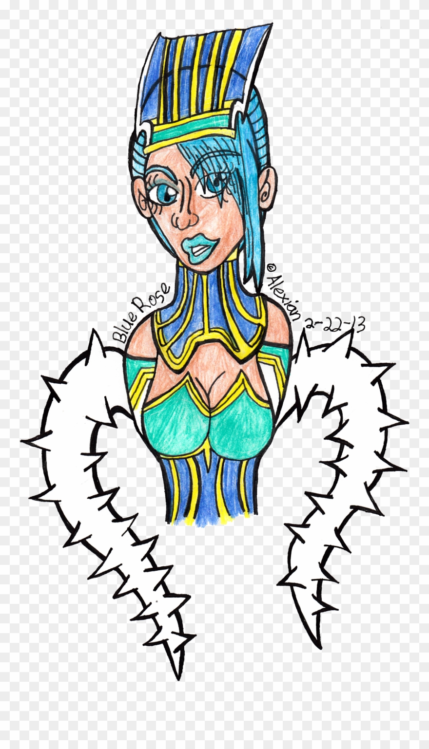 Blue Rose - Illustration Clipart