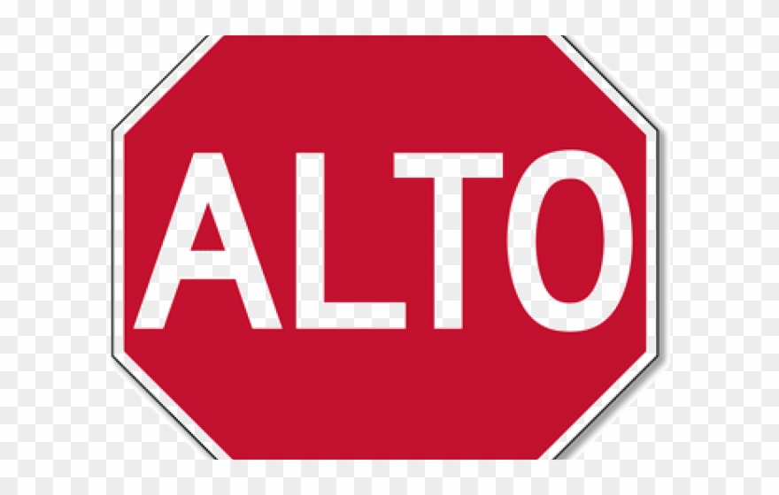 Image Stop Sign - Alto Spanish Stop Sign 18x18- Engineer Grade Reflective Clipart