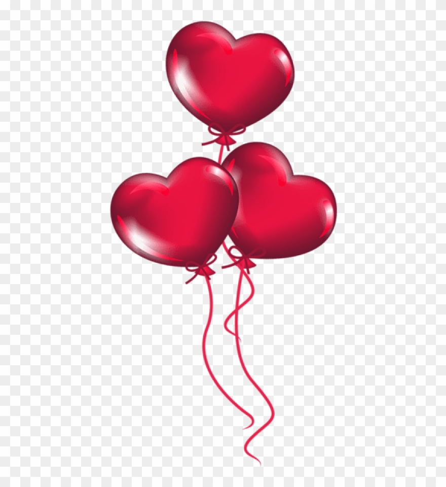 Free Png Transparent Heart Balloons Png Images Transparent - Heart Balloon Clipart Png
