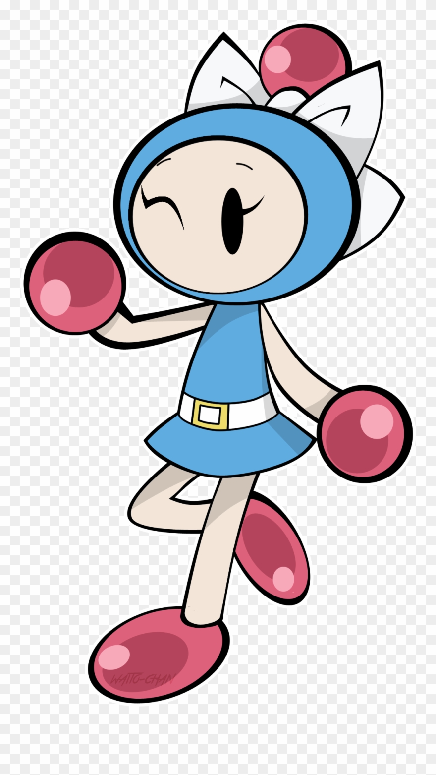 Super Bomberman R Pink Nose Clip Art Smile - Super Bomberman R Aqua - Png Download