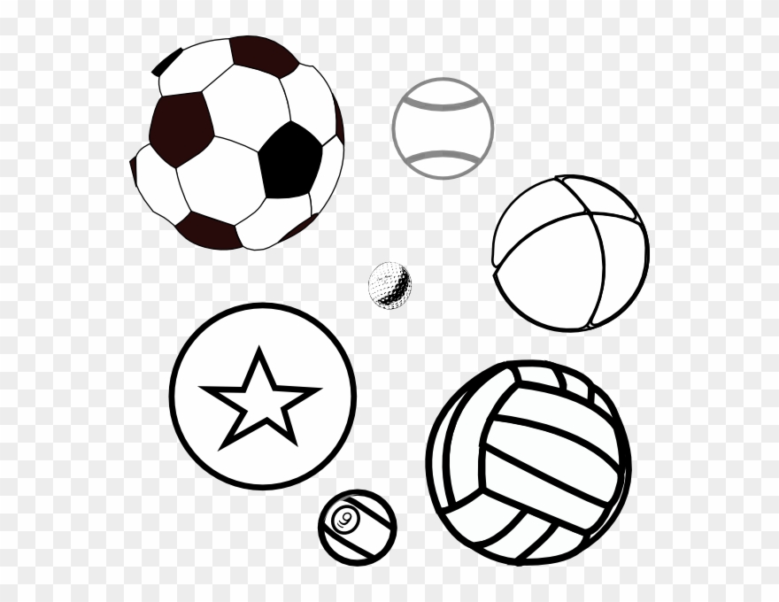 Soccer Ball Coloring Book Coloring Book Balls Clip - You Just Got Served Volleyball - Png Download