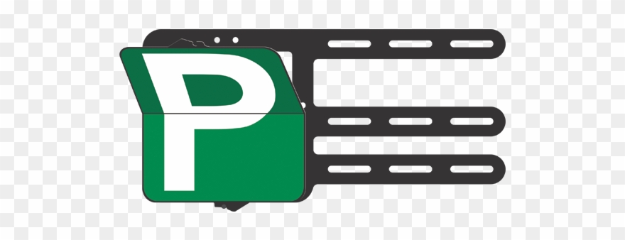 Motorbike Provisional Green P Plate - Motorcycle Clipart