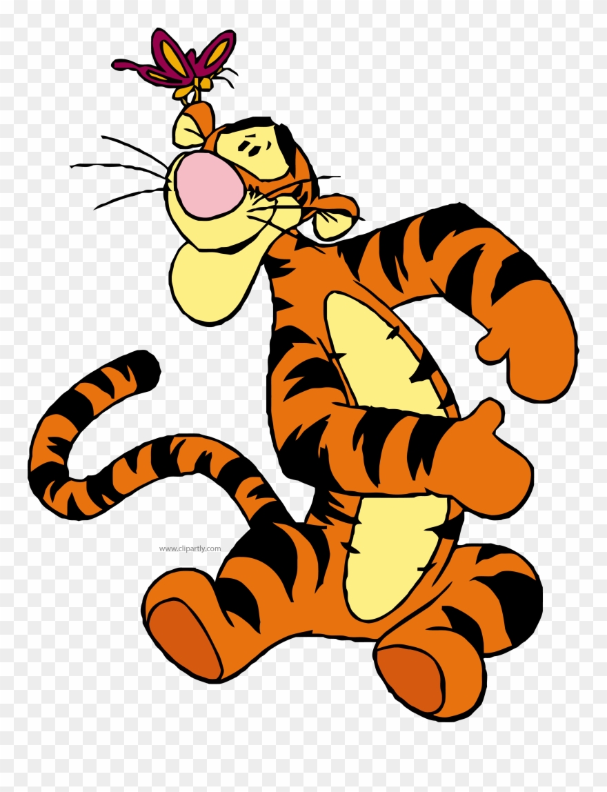 Butterfly Tigger Tigger Clipart Png Download Picture - Tigger Disney Transparent Png