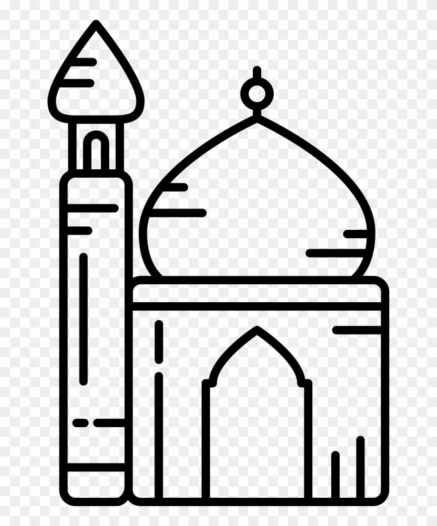 Small Mosque Comments - Small Images For Mosque In Black N White Clipart