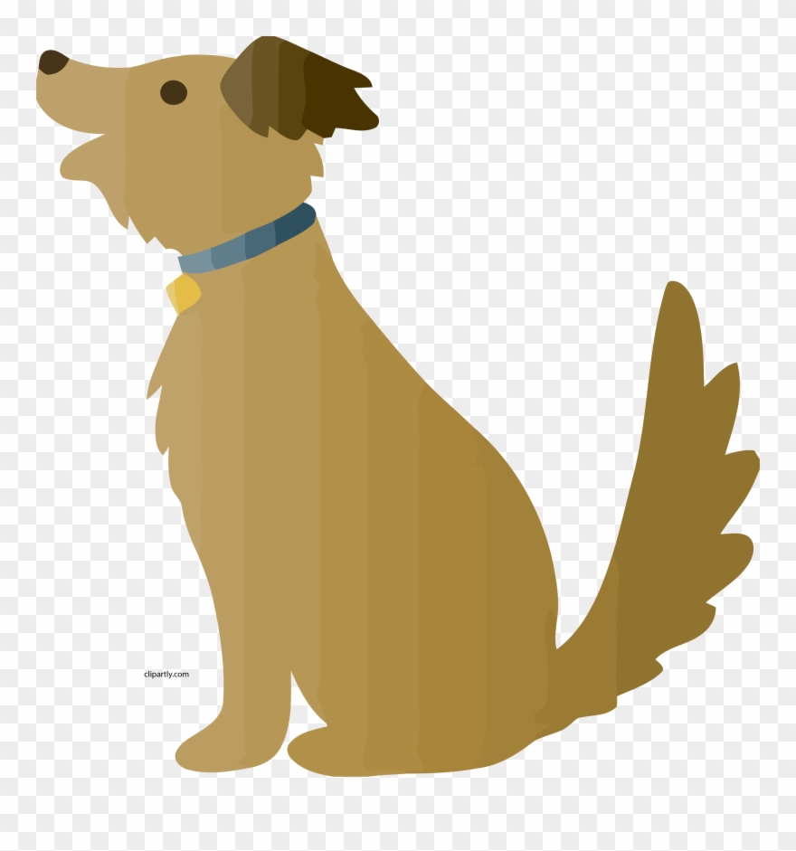A Brown Cartoon Dog Begging For Food Clipart Png - Dog Sitting Clip Art Transparent Png