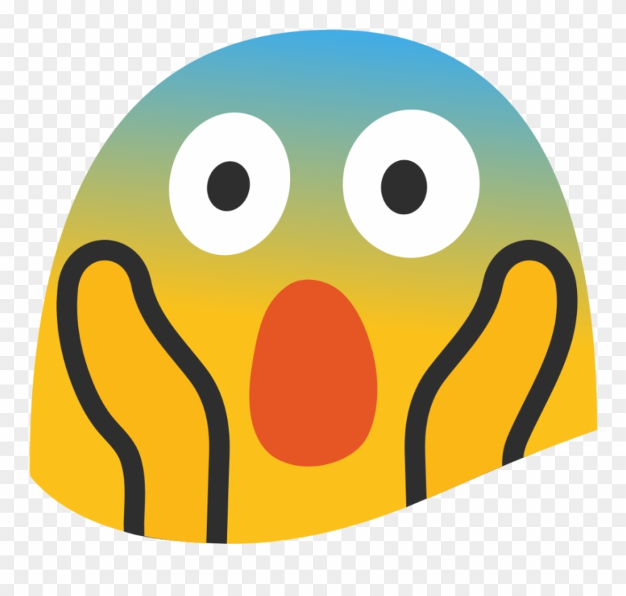 Screaming Smiley Face Transprent Png Free Download - Emoji De Asustado Png Clipart