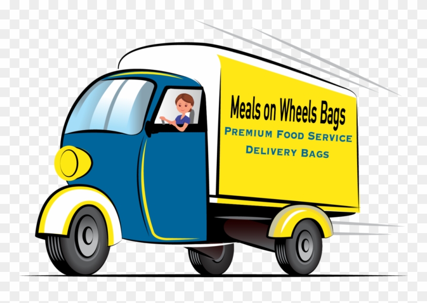 Custom Bags For Meals On Wheels Food Delivery Service - Vector Graphics Clipart
