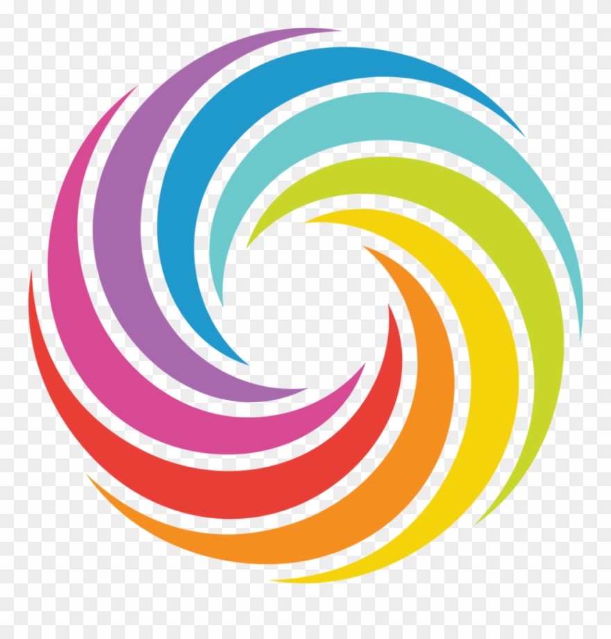 Colorful Rainbow Swirl Design Remixit - Bagel Store Logo Clipart