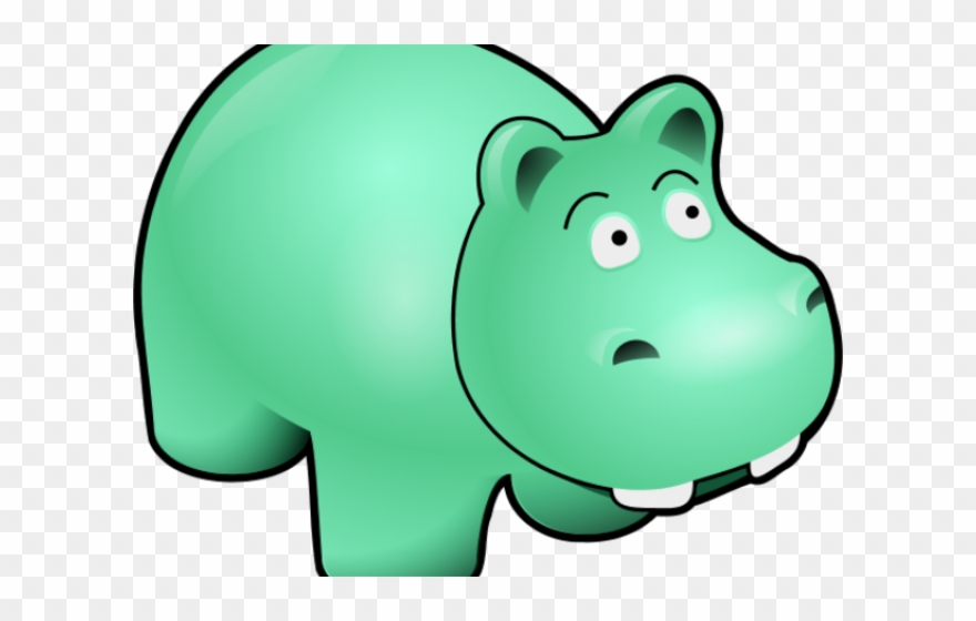 Hippopotamus Clipart Transparent - Cartoon Hippo Transparent - Png Download