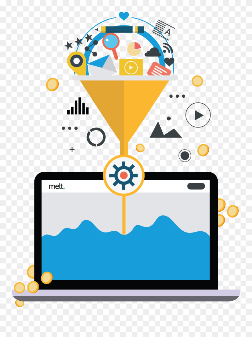 Marketing And Sales Funnels - Marketing Clipart