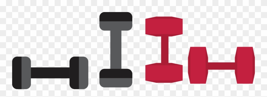 Vector Transparent Dumbbell Clipart Drawing - Pesas Dibujo Png