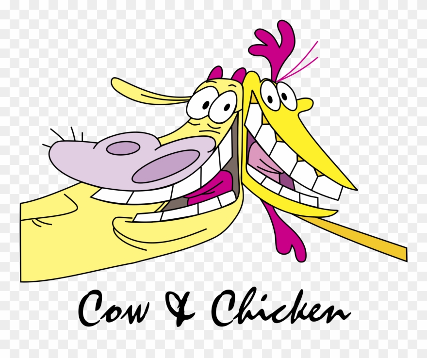 Graphic Library Cow Logo Png Transparent Svg Vector - Cow And Chicken Clipart