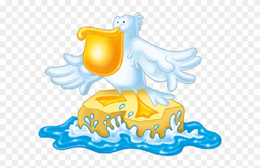 Wall Decals For Kids, Fisherman Pelican Sticker - Sticker Clipart