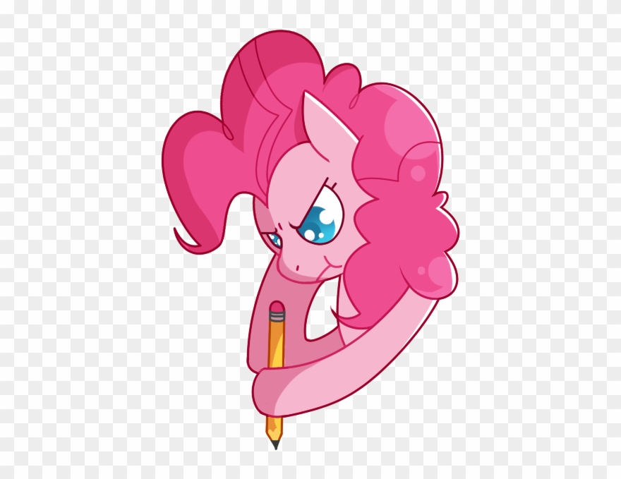 Amazingmollusk, Earth Pony, Frustrated, Pencil, Pie - Cartoon Clipart
