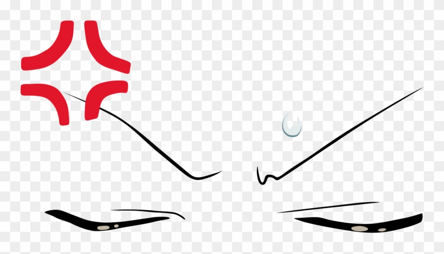 Thumbnail - Anime Angry Face Png Clipart